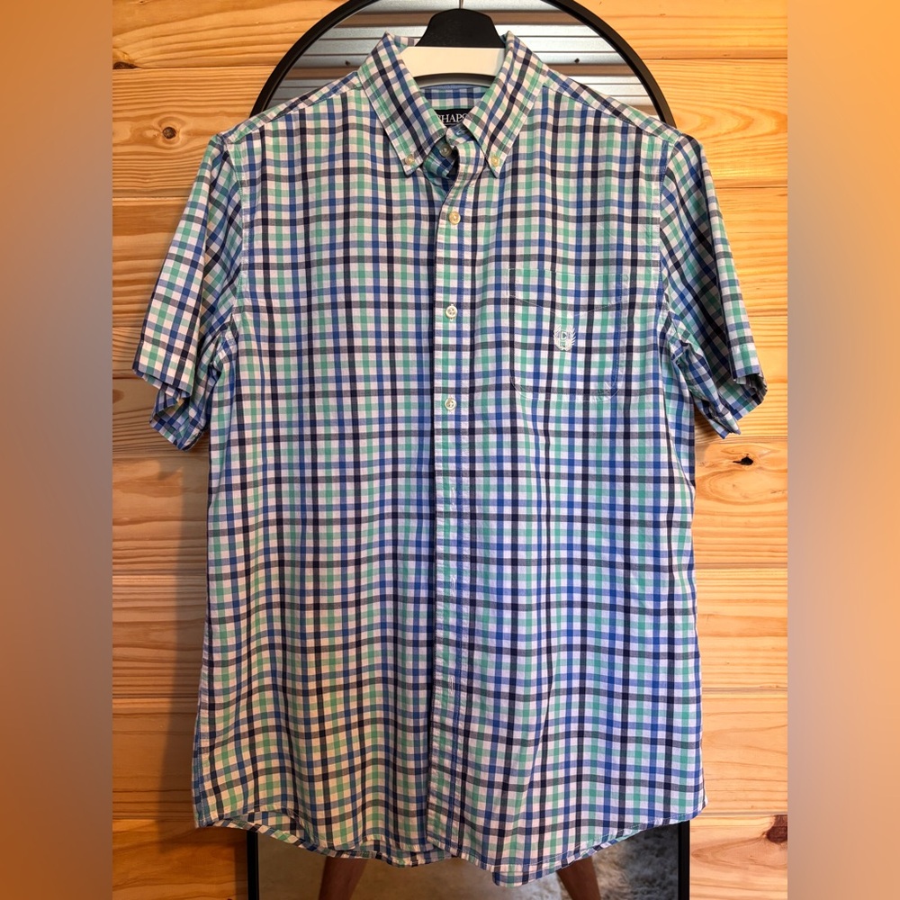 Men’s Chaps Multicolor Plaid Button Down Shirt